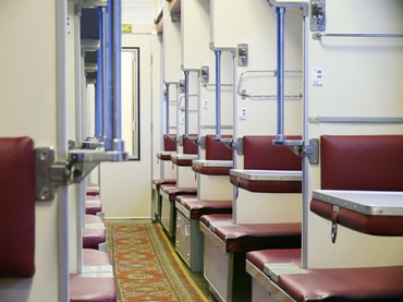 ตัวอย่างเตียงของรถไฟชั้นสาม