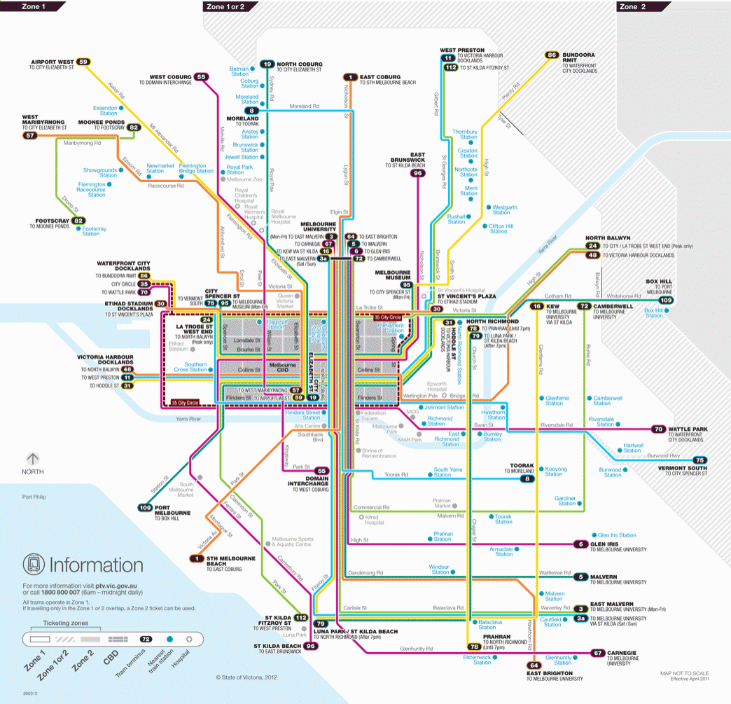 Mel tram map